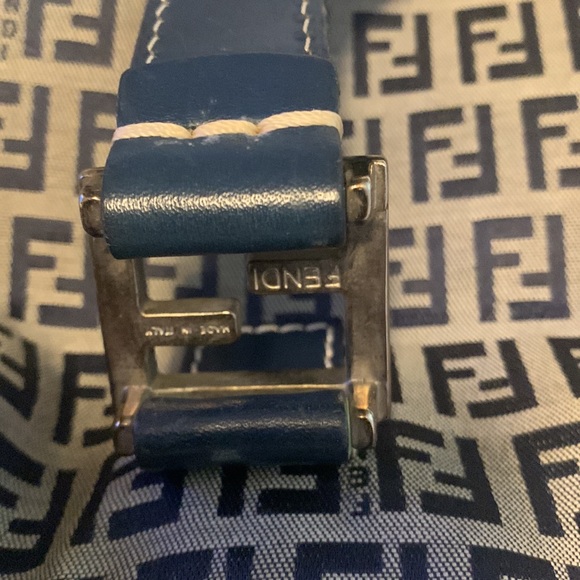 Fendi Zucchino handbag leather and canvas. - Picture 6 of 11